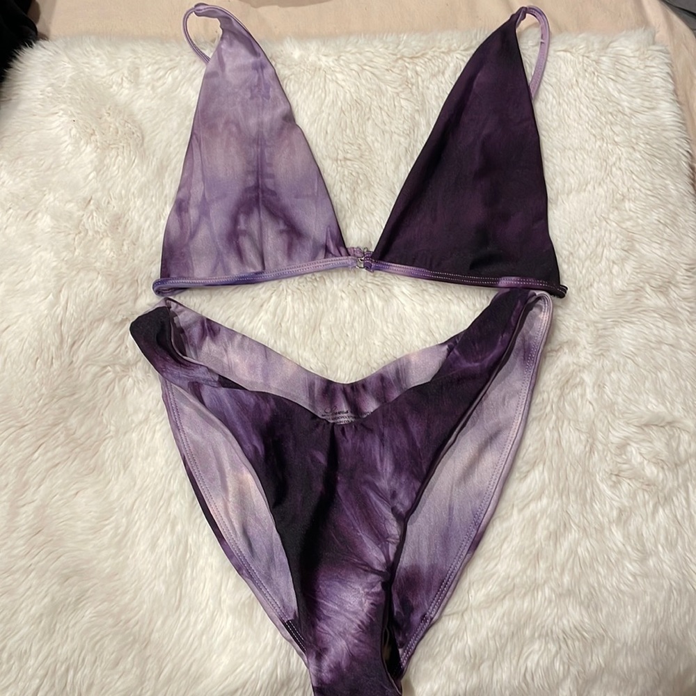 Lovers + friends purple tie die bathing suit - NWOT!